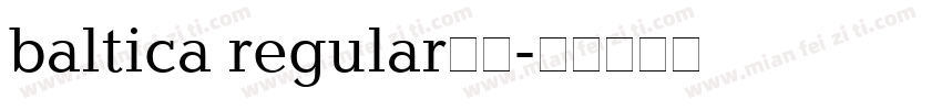 baltica regular字体字体转换